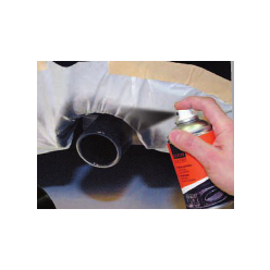 Aplikace spreje na výfuk